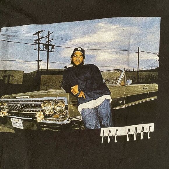 Ice cube women 2XL Crewneck short sleeve graphic print concert t-shirt black - Picture 4 of 7